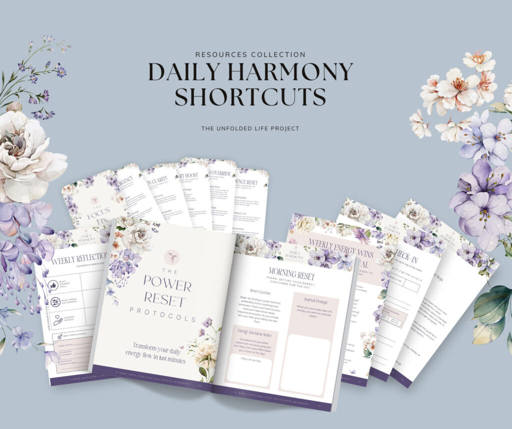 the daily harmony shortcuts invitation mockup